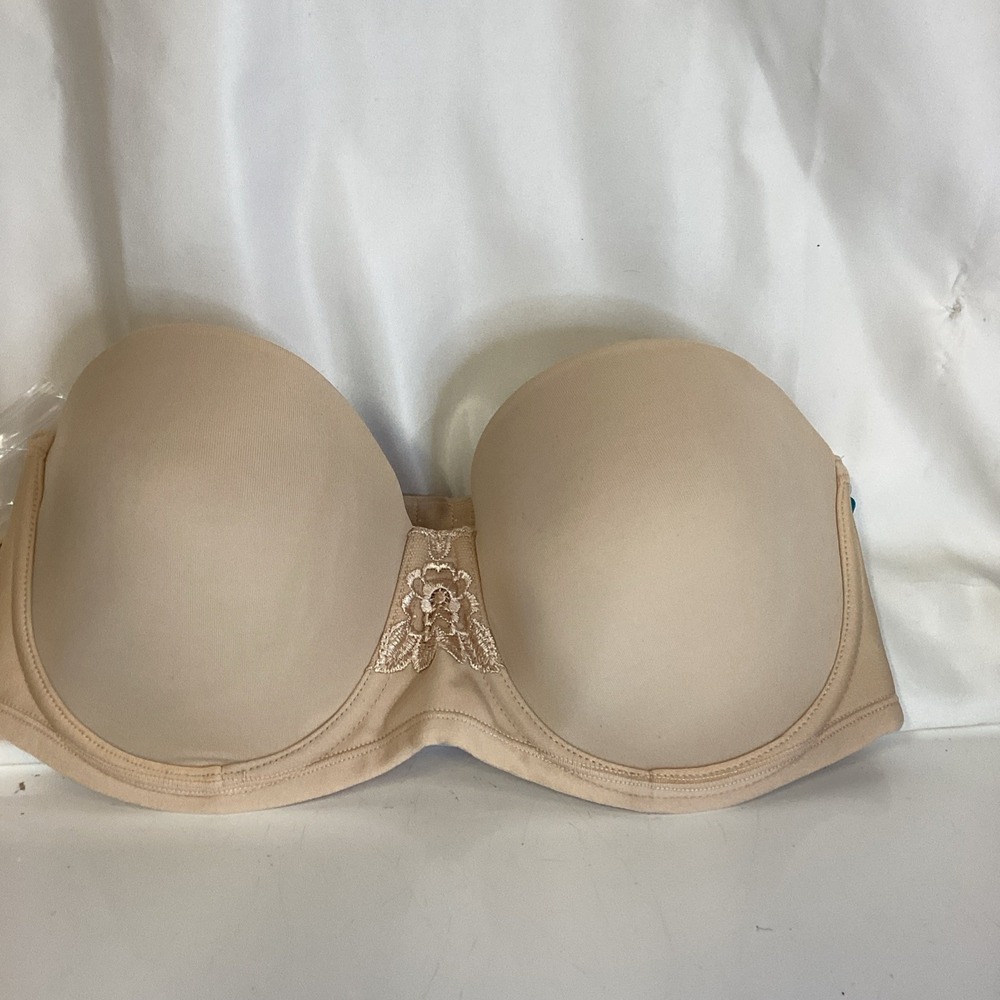 Vanity Fair Beauty Back Strapless Bra Women's US Size 34C Rose Beige Style 74380